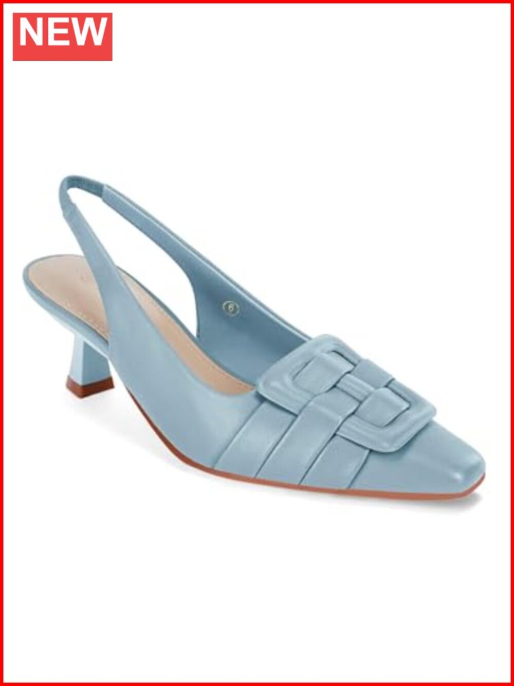 Slingback Kitten Heels Pointed Toe Low Dress Pumps Comfortable Party Work